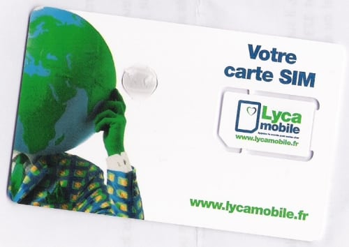 comment activer carte sim lycamobile belgique